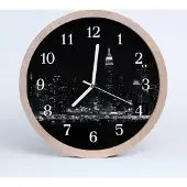 Tulup Holzuhr 20fi cm wanduhr - Stadtgebäude Stadt