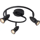 Licht-Erlebnisse Spot Metall verstellbar Ø 31 cm rund Schwarz GU10 3-flammig Modern Lampe
