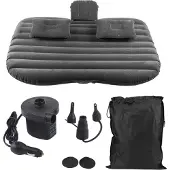 Lixada Car Inflatable Bed Back Seat Mattress Airbed for Rest Sleep Travel Camping Black