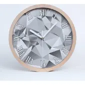 Tulup Holzuhr 25fi cm wanduhr - weiße Spitzen - 3D-Abstraktion