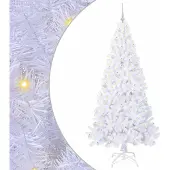 Syfax Künstlicher Weihnachtsbaum Weiß 210 cm PVC und Stahl