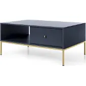 Masseno Couchtisch MONDO 103,5 cm Kaffetisch für Wohnzimmer Sofatisch Wohnzimmertisch Blau