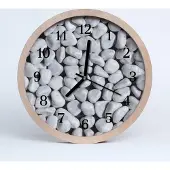 Tulup Holzuhr 20fi cm wanduhr - Steine