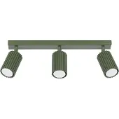 Licht-Erlebnisse Deckenspot Grün 3 flammig verstellbar GU10 45 cm Aluminium Wohnzimmer Deckenstrahler