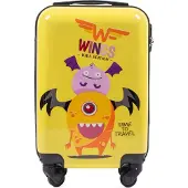 Wings KIDS Hartschalen Kabinentrolley Jay Monster 18" Gelb