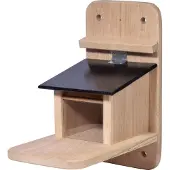 Dobar Eichhörnchenfutterstation Premium Eiche "Black Edition", 32x20x38,5 cm