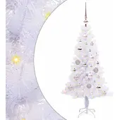 Syfax Künstlicher Weihnachtsbaum Weiß 120 cm PVC und Stahl