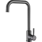 Markenlos KINSE Einhebel-Küchenarmatur, Edelstahl | 360° schwenkbare Spültischarmatur | Hochdruck-Küchenarmatur | Gunmetal Grau