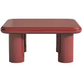 Vente-unique Couchtisch aus MDF – burgunderrot lackiert – TAMISDA