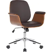 Mendler Bürostuhl HLO-CP52 Kunstleder walnuss/braun