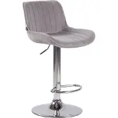 CLP Barhocker Lentini Samt chrom grau