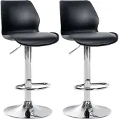 CLP 2er Set Barhocker Gilbert Kunststoff schwarz