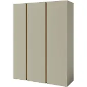 Masseno Drehtürenschrank MURO 145/195/50cm 3-türig mit Spiegel Grün