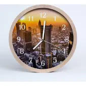Tulup Holzuhr 30fi cm wanduhr - Sunset Natur
