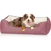 Knuffelwuff orthopädisches Design Hundebett Sanford M-L 85 x 63cm Rot