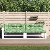 vidaXL "2026 Promotion" Palettenkissen 5-tlg. Blattmuster Stoff - Gartenmöbelauflagen CC21916