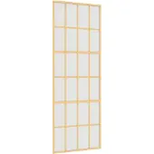 vidaXL Schiebetür Golden 76x205 cm Matt ESG-Glas und Aluminium