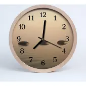 Tulup Holzuhr 20fi cm wanduhr - Wasser Steine Natur