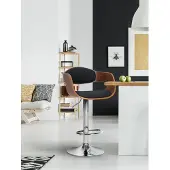 CLP Barhocker Kingston C walnuss/schwarz