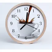 Tulup Holzuhr 20fi cm wanduhr - Kaffeetasse Küche