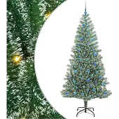 Syfax Künstlicher Weihnachtsbaum beschneit mit LED Licht 240 cm
