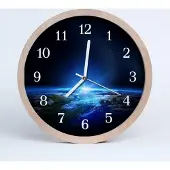 Tulup Holzuhr 30fi cm wanduhr - Raum Erde