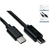 DINIC USBC-MB-1M-SKB, 1 m, USB C, Micro-USB B, USB 3.2 Gen 1 (3.1 Gen 1), Schwarz