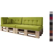 Sunnypillow Palettenkissen Verona gesteppt 6er Set Lime