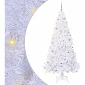 Syfax Künstlicher Weihnachtsbaum Weiß 210 cm PVC und Stahl