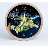 Tulup Holzuhr 30fi cm wanduhr - Früchte Runde