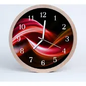 Tulup Holzuhr 20fi cm wanduhr - Kunst abstrakte Linien