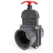 Praher PVC Absperrschieber beidseitig Ø 63 mm Klebemuffe