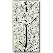 Tulup Glasuhr Wanduhr Küchenuhr Echt-Glas 30x60 Blatt Silber