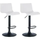 CLP 2er Set Barhocker Branford Kunststoff weiß