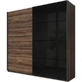 Masseno Schiebetürenschrank COSMICO 270 cm Kleiderschrank Schlafzimmer Schrank 2-türig Braun