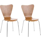 Mendler 2er Set Besucherstuhl HLO-CP3 eiche