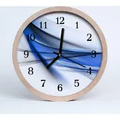 Tulup Holzuhr 30fi cm wanduhr - Kunst abstrakte Linien
