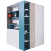 Masseno Drehtürenschrank ISEO 135/190/135cm 2-türig Weiß