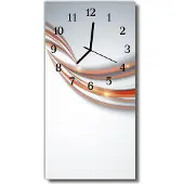 Tulup Glasuhr Wanduhr Küchenuhr Echt-Glas 30x60 Muster Mehrfarbig