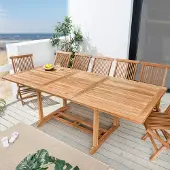 Riess Ausziehbarer Gartentisch EMPIRE TEAK 170-230cm natur Teakholz