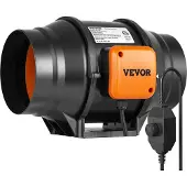 TOPDEAL 60W Inline-Kanalventilator HVAC-Abluftgebläse Rauchabzug Rohrventilator