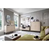 ML Meble Wohnzimmer-Set Mono Wohnwand 3-teilig beige