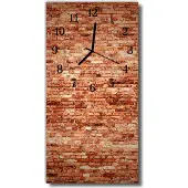 Tulup Glasuhr Wanduhr Küchenuhr Echt-Glas 30x60 Wand Orange
