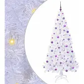 Syfax Künstlicher Weihnachtsbaum Weiß 210 cm PVC und Stahl