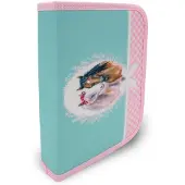 Itenga Schüler-Etui Mäppchen Pferd 28 teilig 1-Zipper