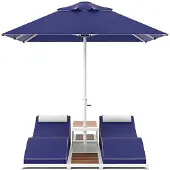 AEA Stilvoller Liegestuhl Designer Metallrahmen Exklusive Gartenliege