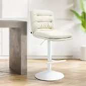 CLP Barhocker Damar Stoff weiß creme