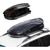 Sweiko Dachbox Gepäckbox Gepäck Dachkoffer 340L Abschließbarer Dachkoffer SUVs