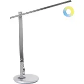 Beliani LED-Schreibtischlampe Silber Dimmbar Verstellbarer Arm 3 Farbtemperaturmodi Modern Büro Homeoffice Schreibtischleuchte Arbeitsleuchte