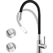 Markenlos Flexibler Küchenarmatur - schwarz - Mischbatterie mit 2 Wasserstrahlen
